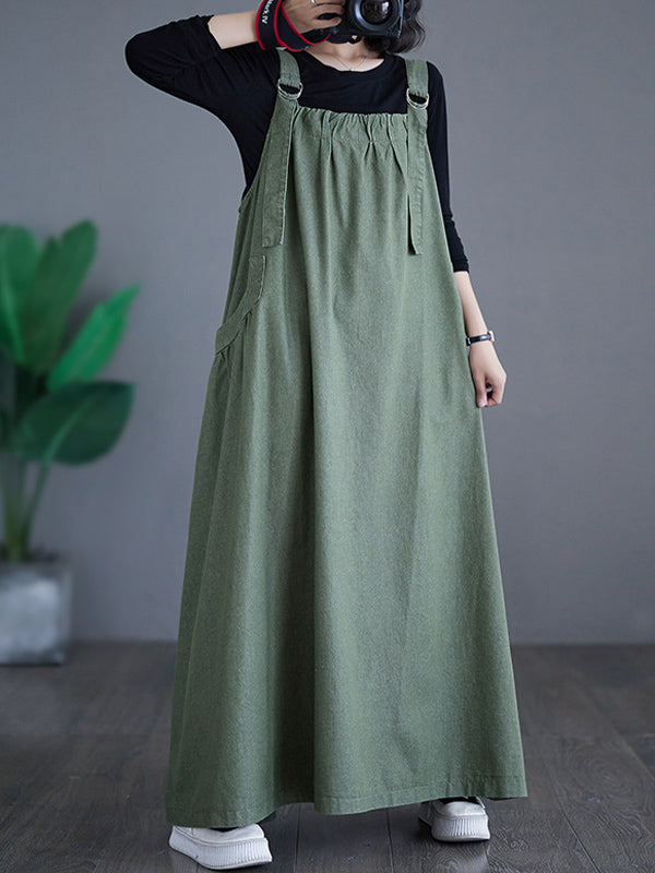 VAAGOON Elise Loose-Fit Denim Overalls