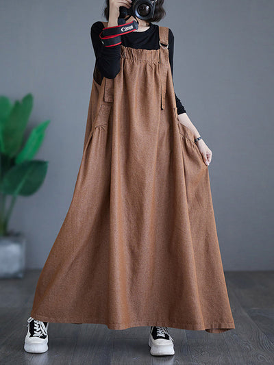 VAAGOON Elise Loose-Fit Denim Overalls
