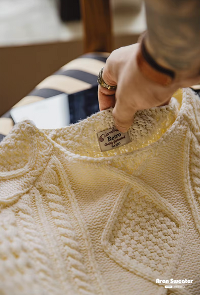 VAAGOON Vintage Aran Knit Sweater