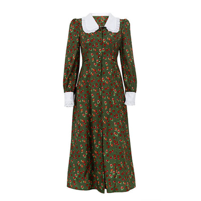 VAAGOON Suelin Vintage-Inspiriertes Maxikleid