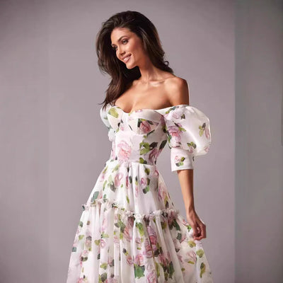 Vaagoon Diana Prinzessin Langärmliges Sommerkleid