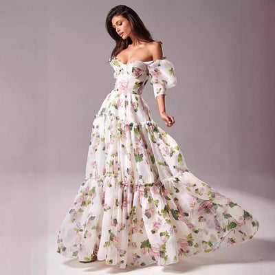 Vaagoon Diana Prinzessin Langärmliges Sommerkleid