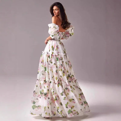 Vaagoon Diana Prinzessin Langärmliges Sommerkleid