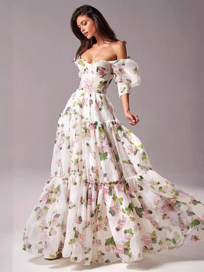 Vaagoon Diana Prinzessin Langärmliges Sommerkleid