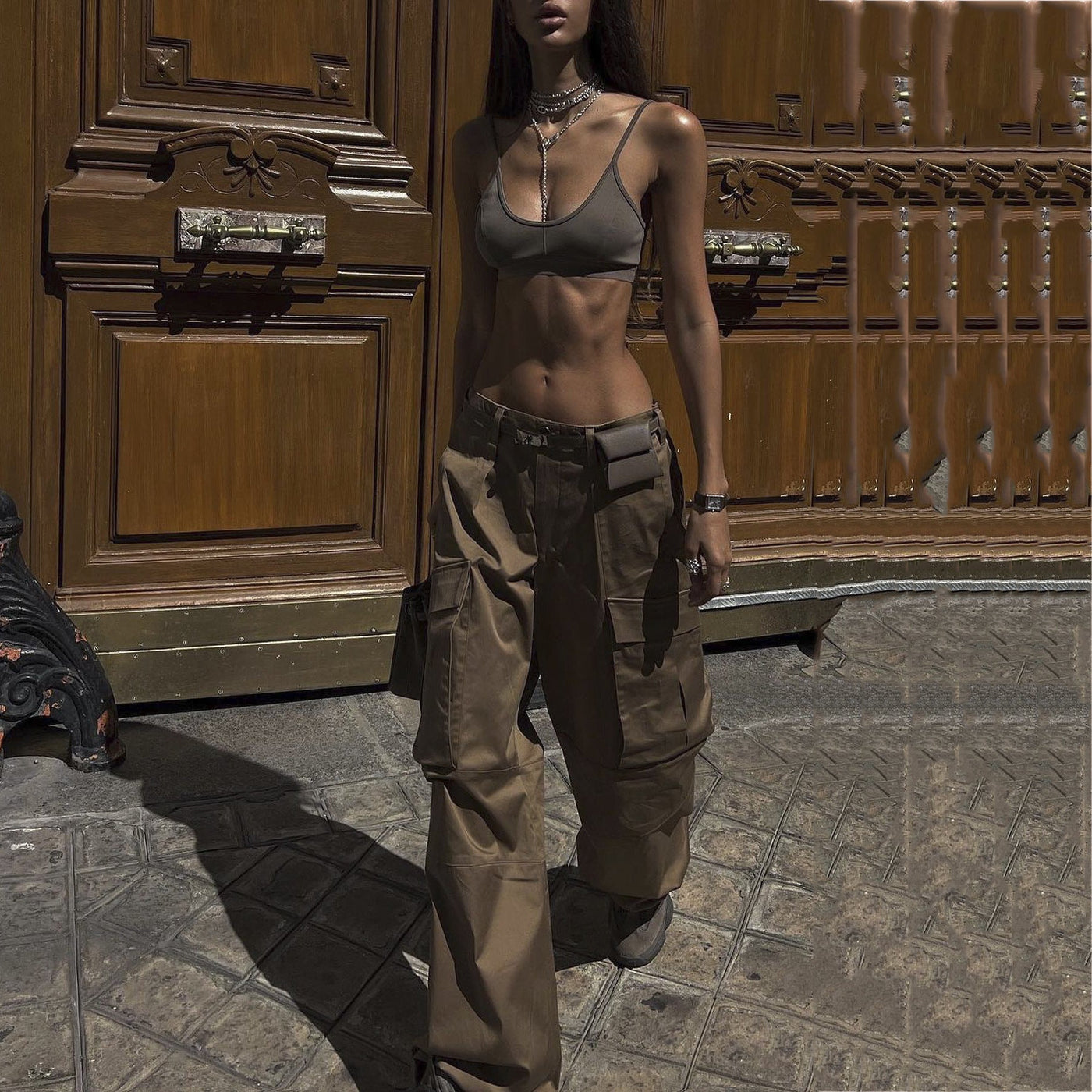 VAAGOON Vintage Low-Rise Pants
