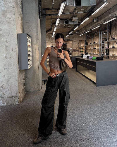 VAAGOON Vintage Low-Rise Pants