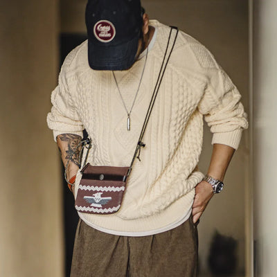VAAGOON Vintage Aran Knit Sweater