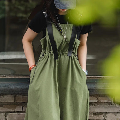 VAAGOON Damen Sommerkleid mit Trägern für den Sommer